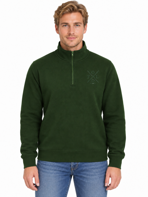 HALF ZIP SWEATSHIRT UNISEX HALFZIP100BG