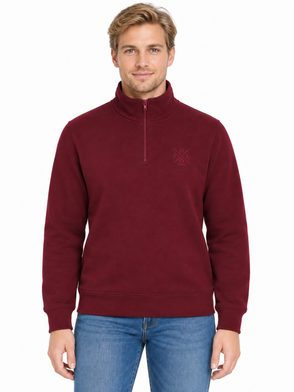 HALF ZIP SWEATSHIRT UNISEX HALFZIP100BU