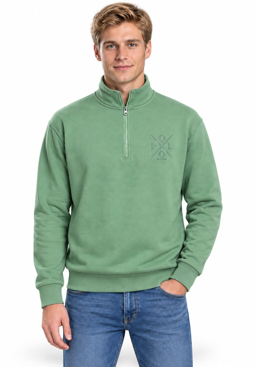 HALF ZIP SWEATSHIRT UNISEX HALFZIP100MO