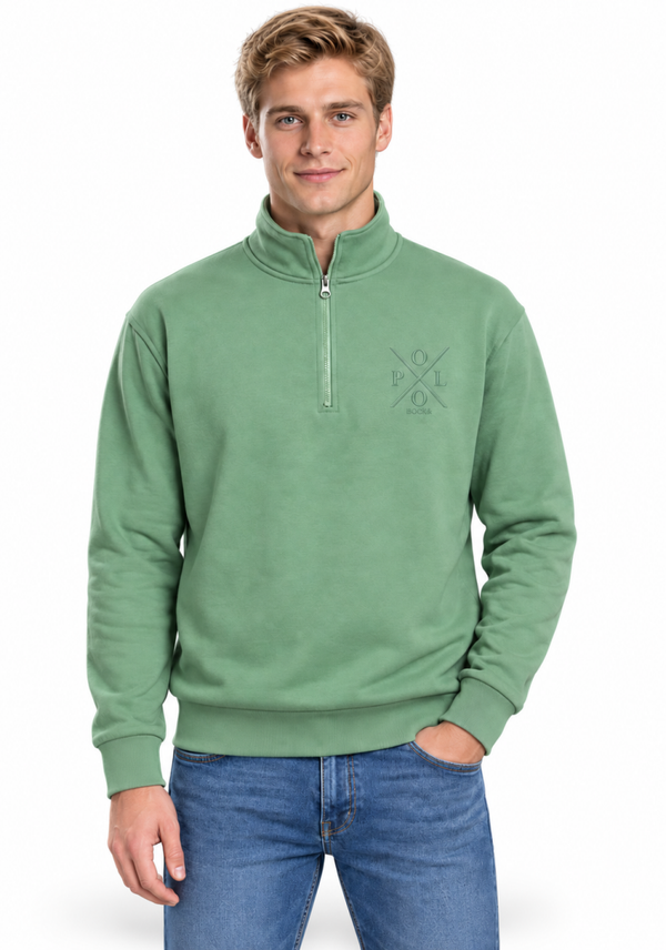 HALF ZIP SWEATSHIRT UNISEX HALFZIP100MO