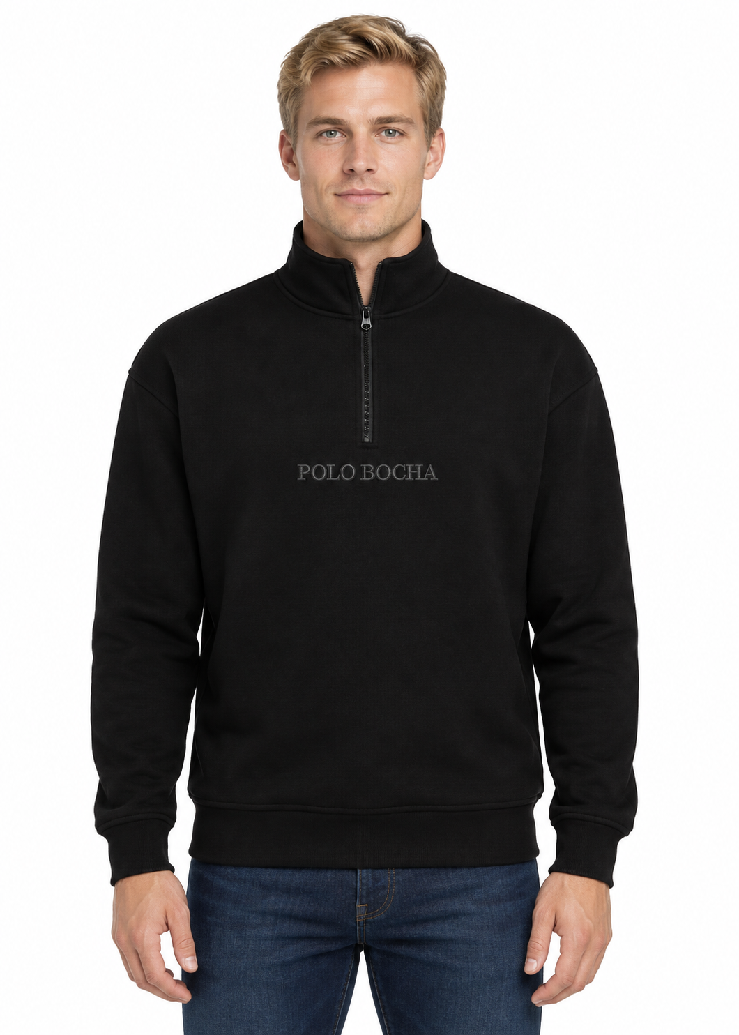 HALF ZIP SWEATSHIRT UNISEX HALFZIP110BG