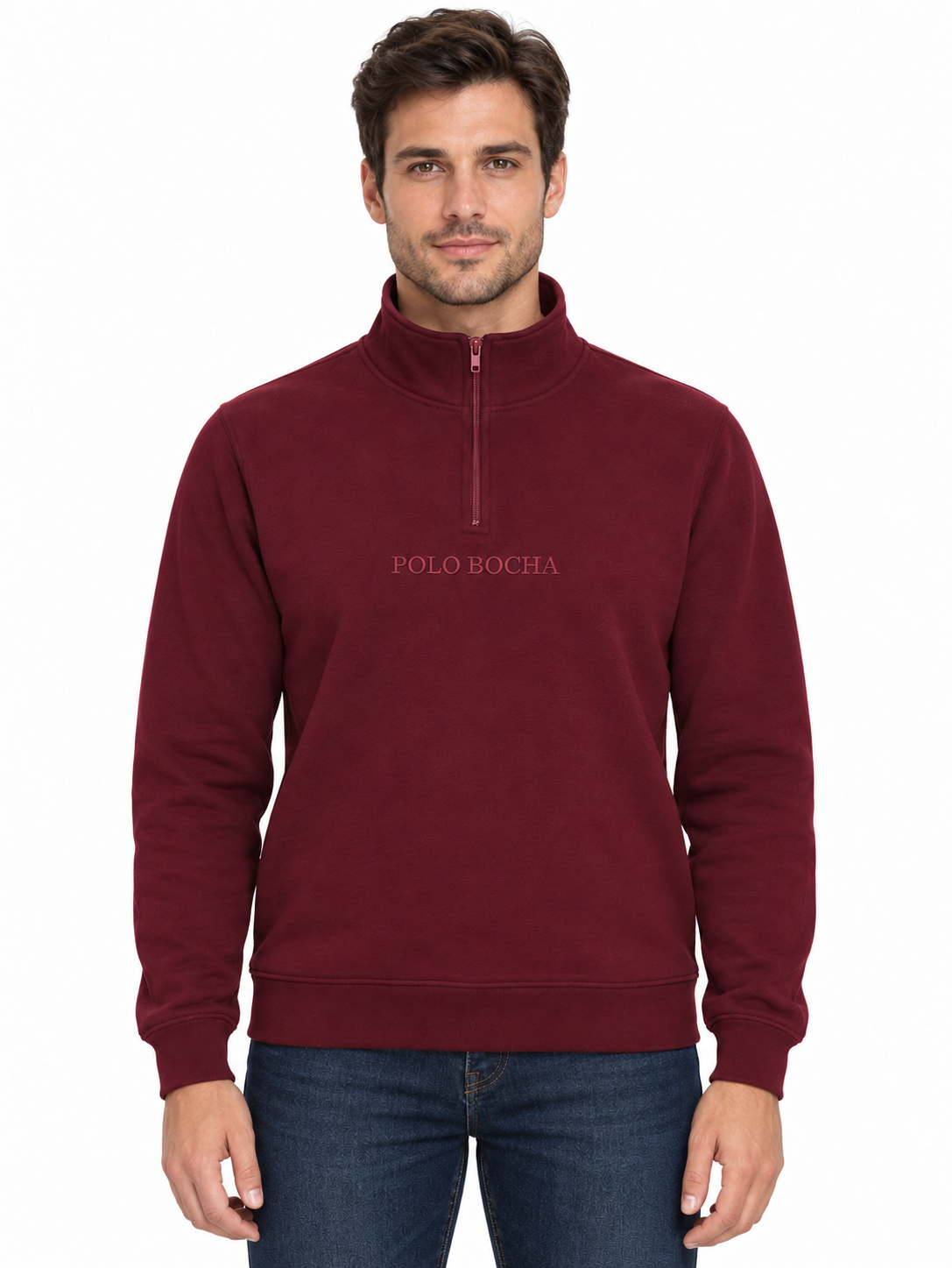 HALF ZIP SWEATSHIRT UNISEX HALFZIP110BU