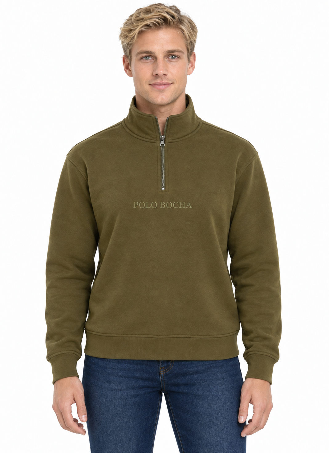 HALF ZIP SWEATSHIRT UNISEX HALFZIP110KHK