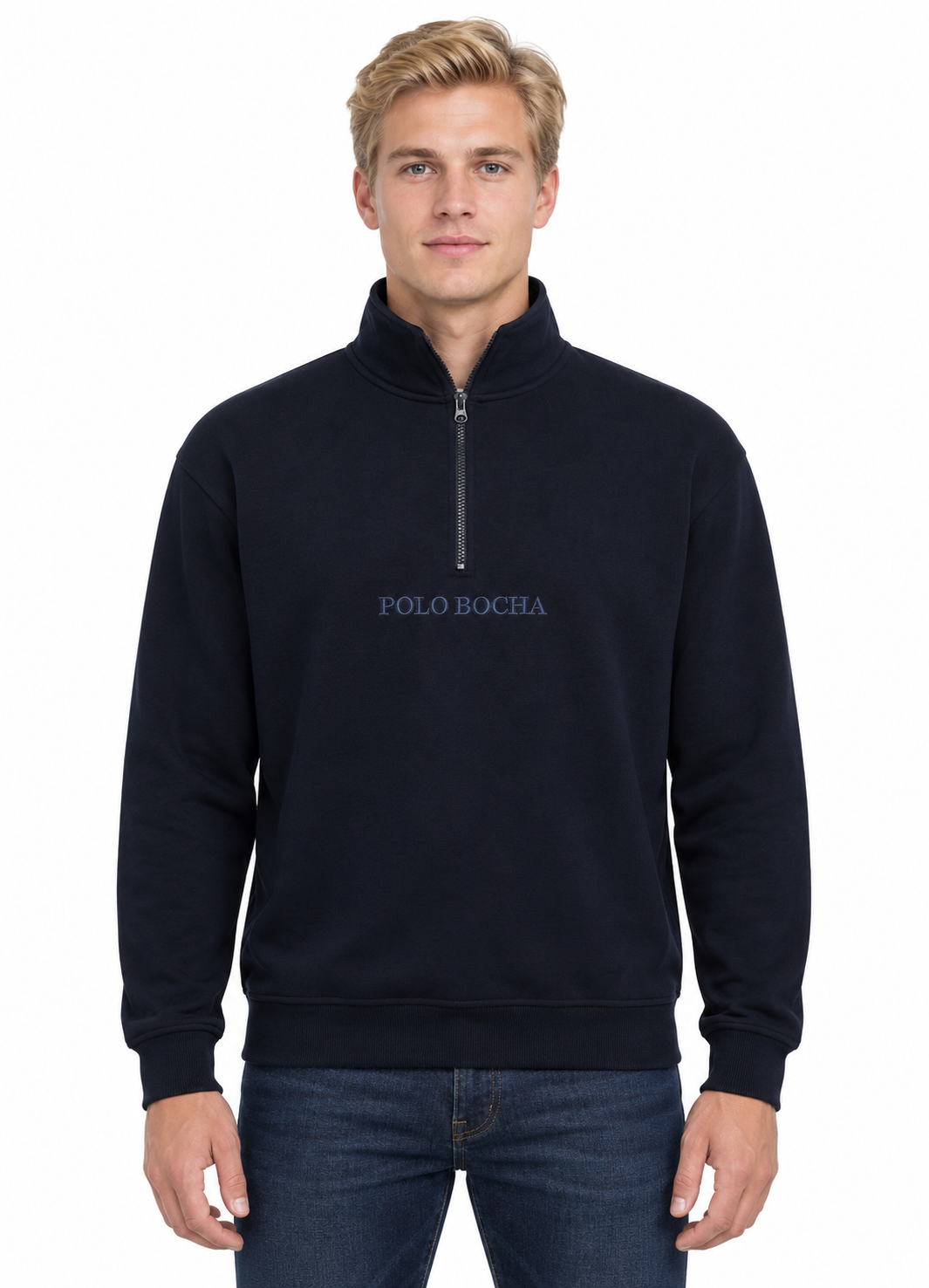 HALF ZIP SWEATSHIRT UNISEX HALFZIP110NY