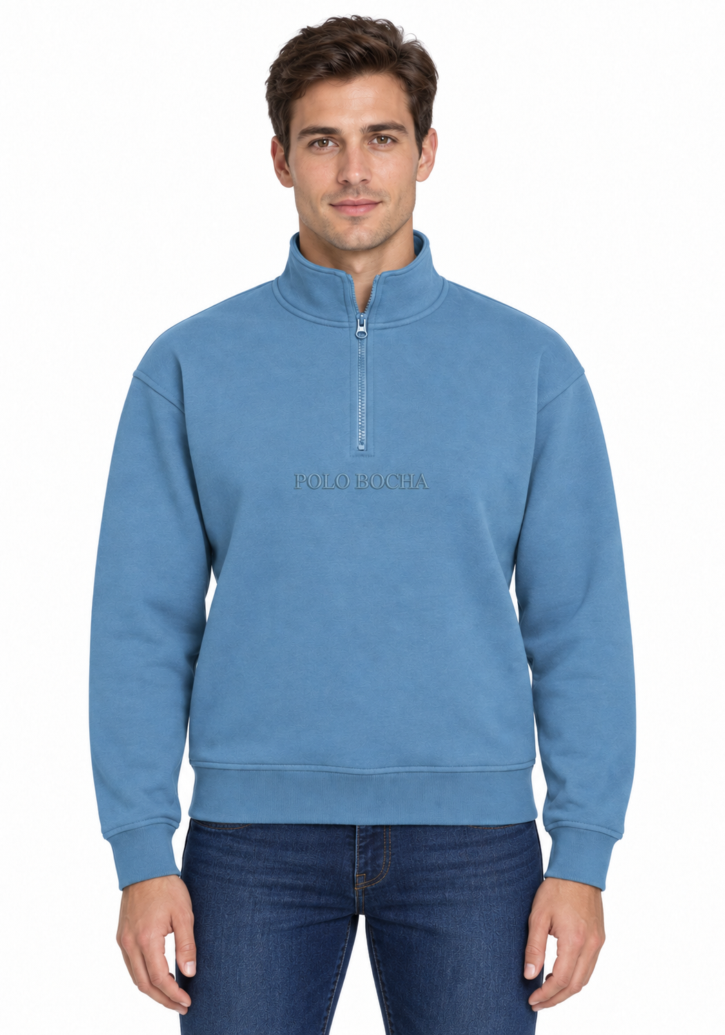HALF ZIP SWEATSHIRT UNISEX HALFZIP110PB