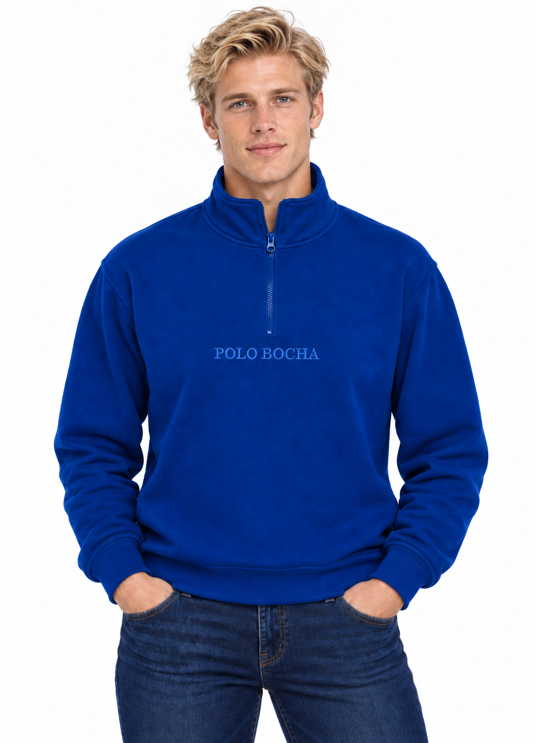 HALF ZIP SWEATSHIRT UNISEX HALFZIP110RB