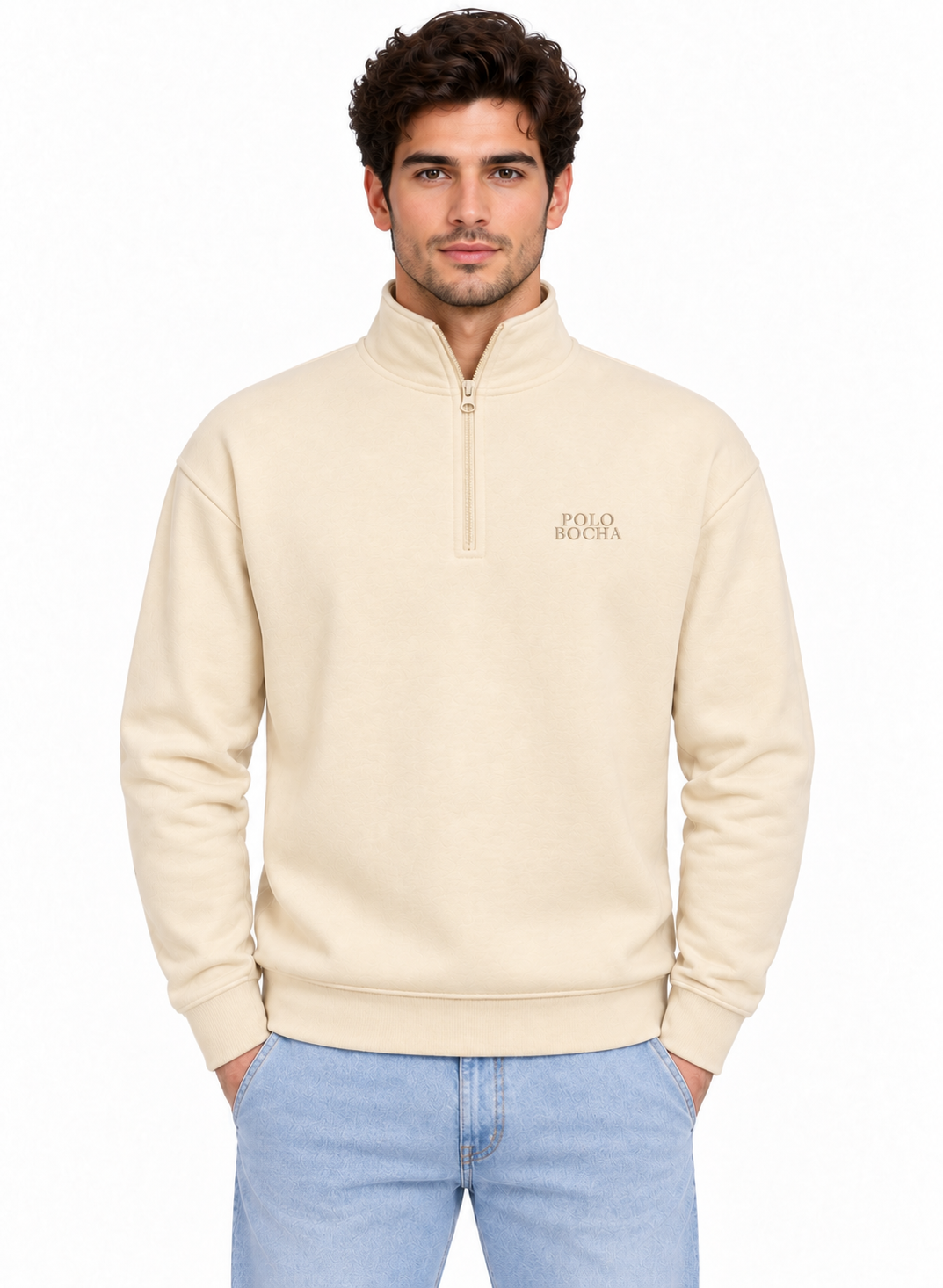 HALF ZIP SWEATSHIRT UNISEX HALFZIP130BT