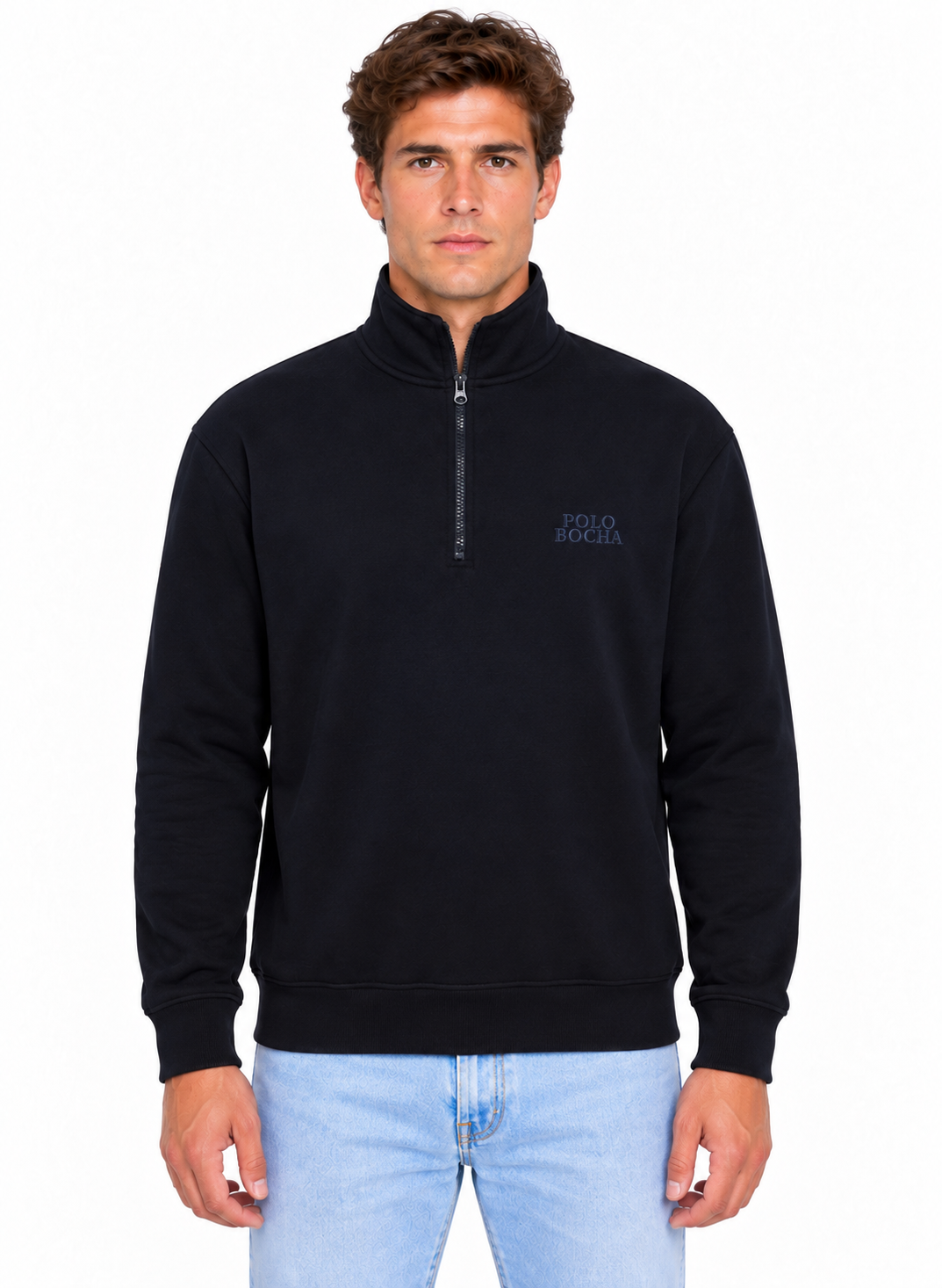 HALF ZIP SWEATSHIRT UNISEX HALFZIP130NY