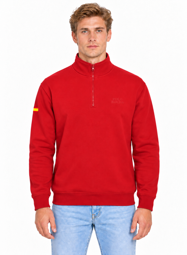 HALF ZIP SWEATSHIRT UNISEX HALFZIP130RD