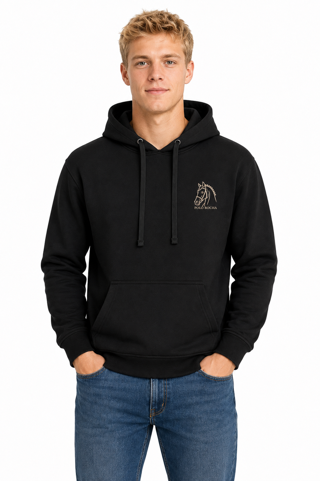 SUDADERA CAPUCHA UNISEX HOOD210BLACK