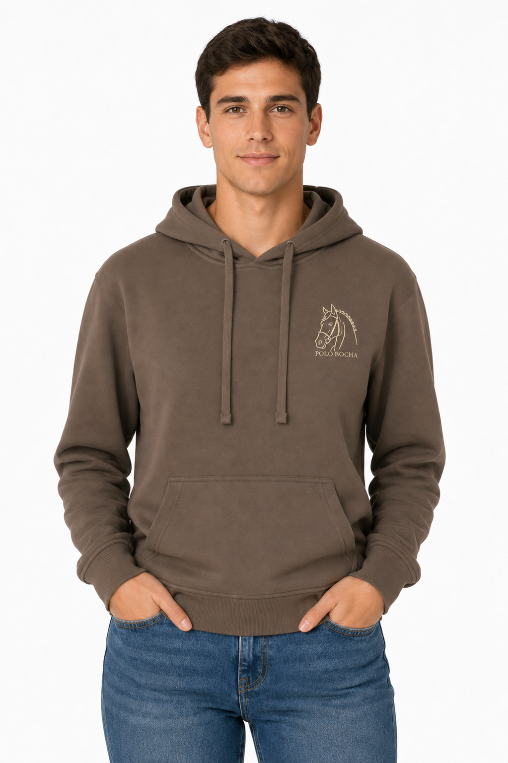 SUDADERA CAPUCHA UNISEX HOOD210BROWD