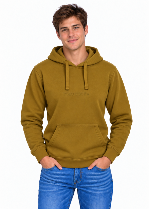 SUDADERA CAPUCHA UNISEX KNG200OCHER