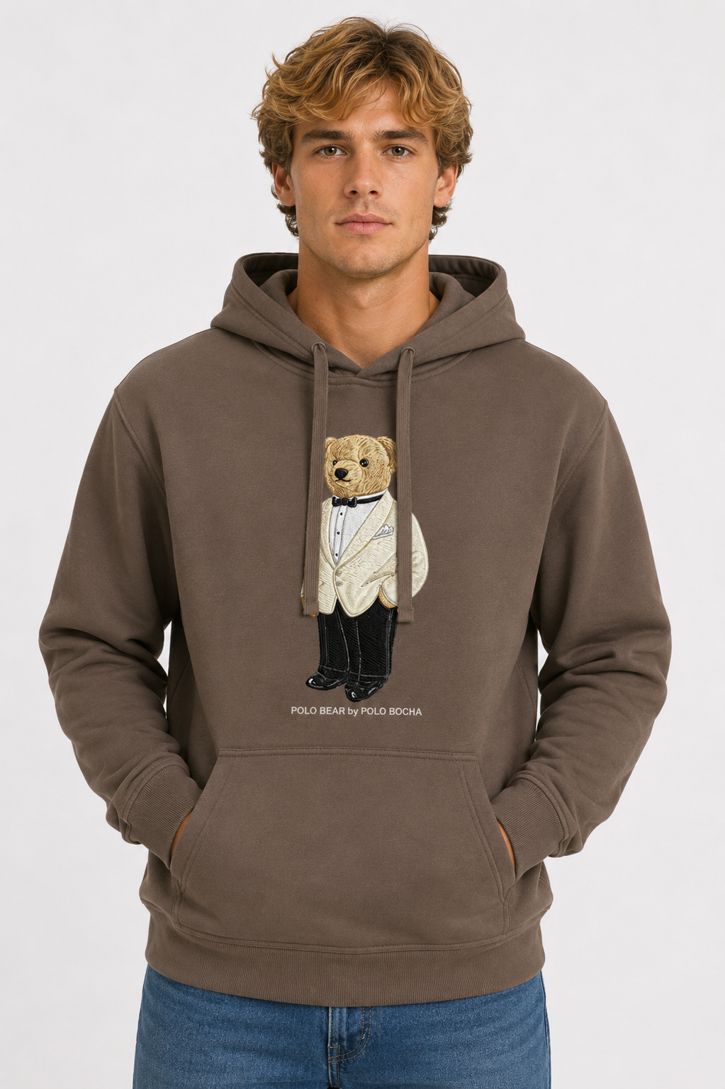 SUDADERA CAPUCHA UNISEX KNG230BROWD