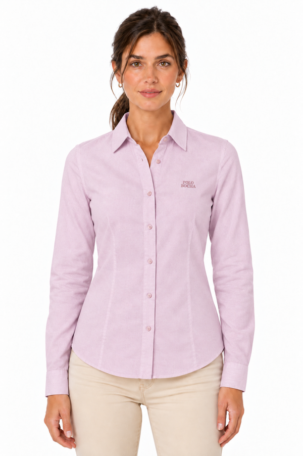 CAMISA MUJER OXFORD BURDEOS CAMOXFMJBU