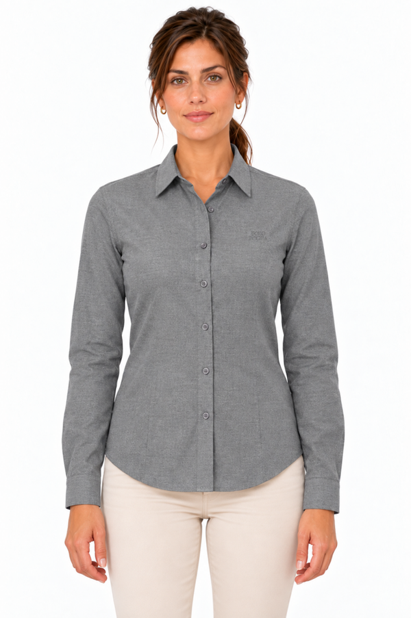 CAMISA MUJER OXFORD GRIS OSC. CAMOXFMJDG