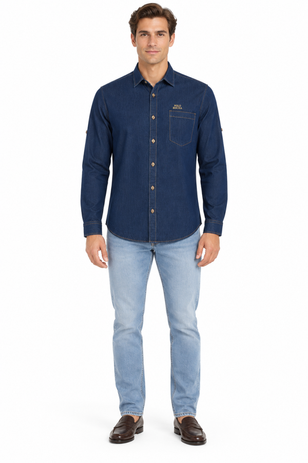 CAMISA CABALLERO VAQUERA AZUL CAMLJCBCL