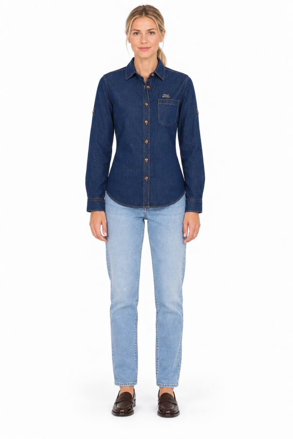 CAMISA SEÑORA VAQUERA AZUL CAMLJMJCL