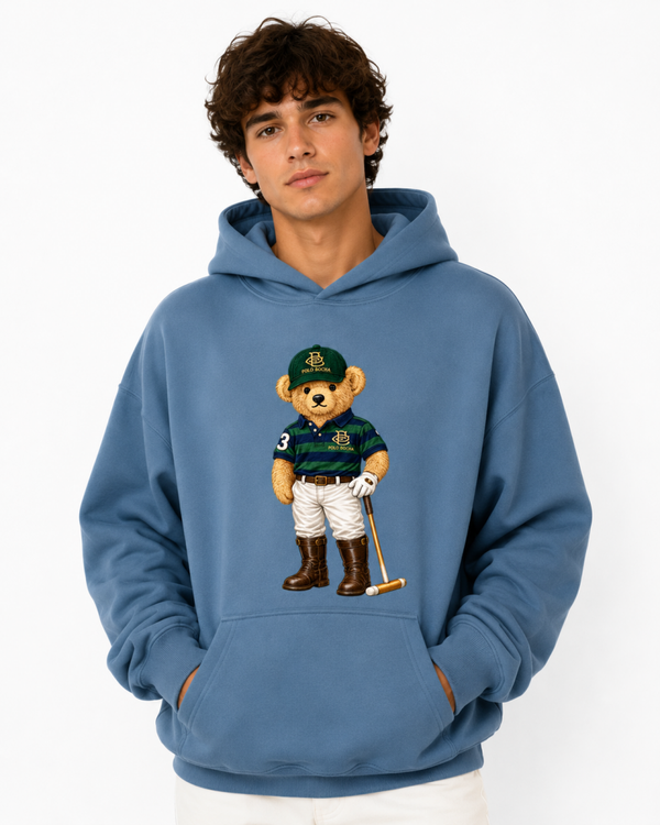 SUDADERA OVERSIZE UNISEX AZUL T POLO PLAYER