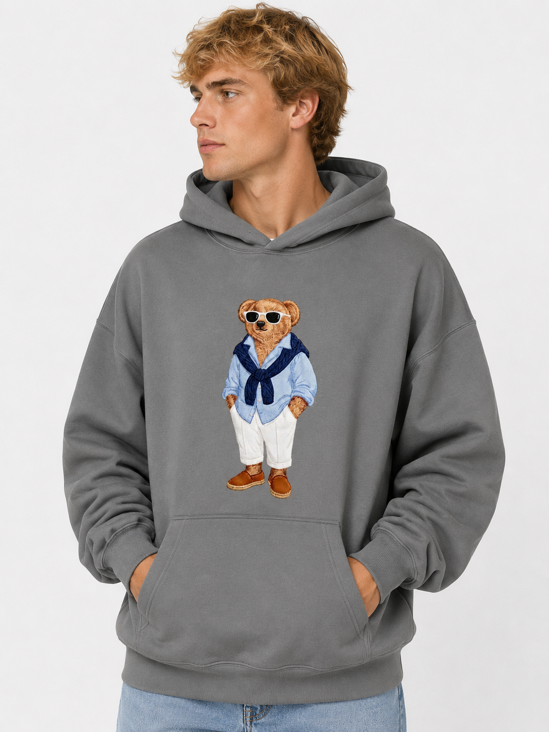 SUDADERA OVERSIZE CABALLERO GMPB BEACH BEAR