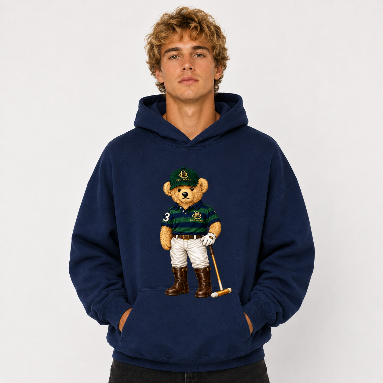 SUDADERA OVERSIZE UNISEX MARINO POLO PLAYER