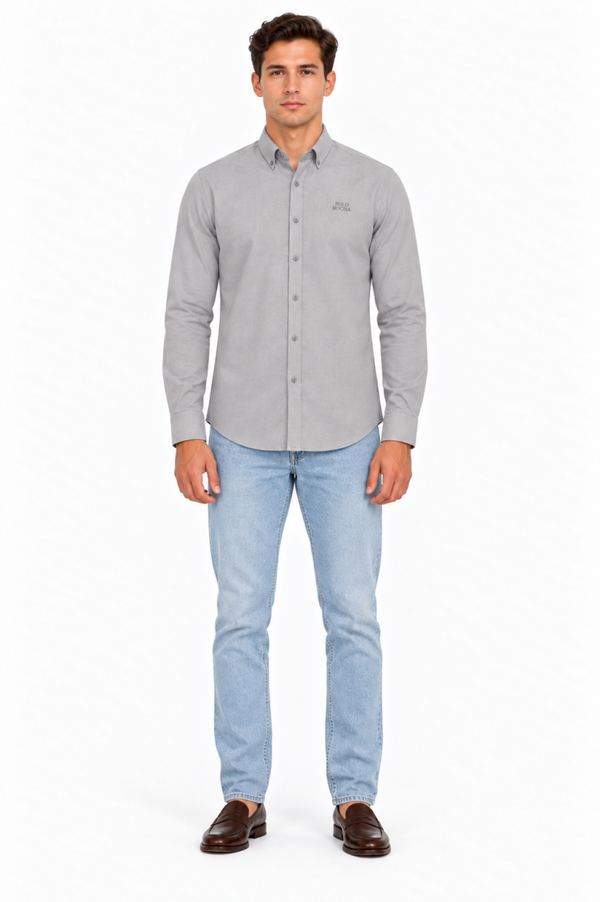 CAMISA OXFORD GREY CAMOXFCBDG