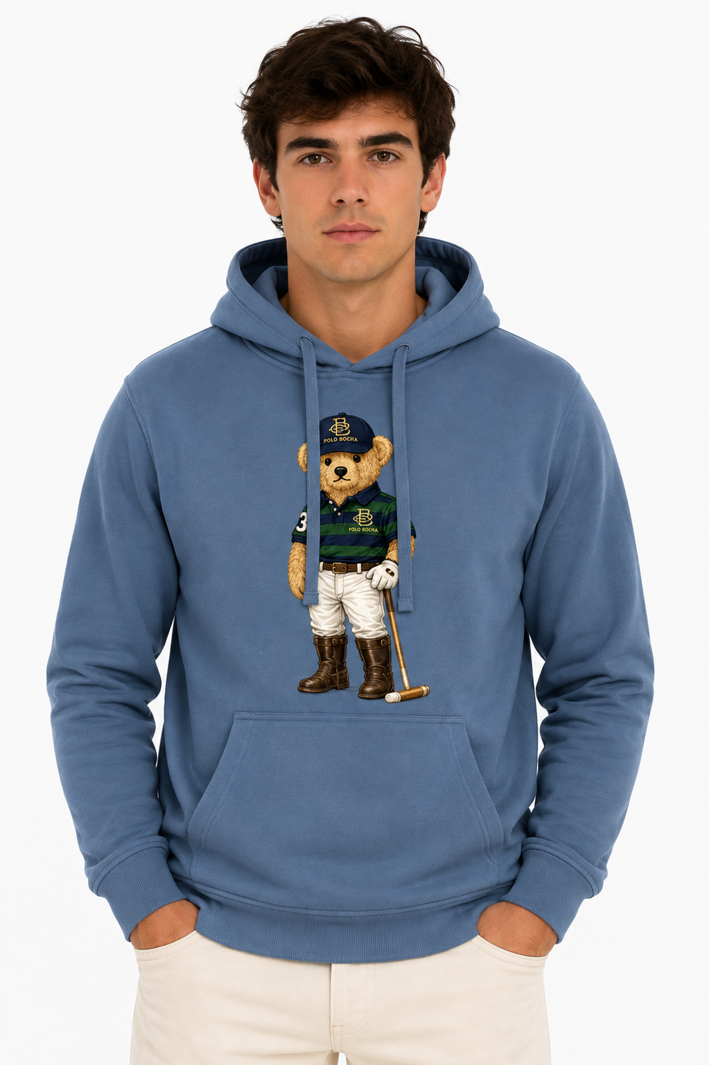 SUDADERA CAPUCHA UNISEX KNG222PETROLB