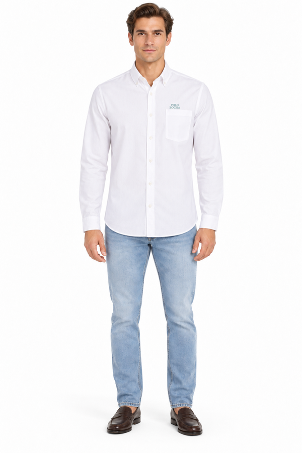 CAMISA CABALLERO POPELIN BLANCA CAMPOPCBWH