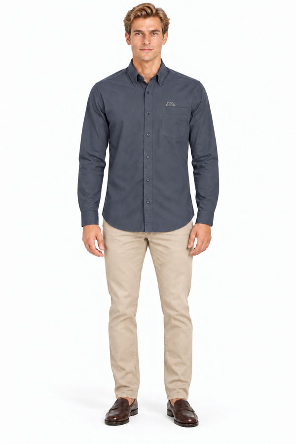 CAMISA CABALLERO POPELIN GREY CAMPOPCBGRY