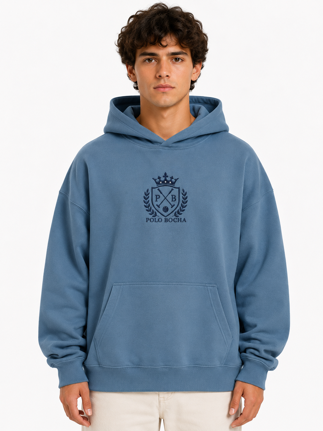 SUDADERA OVERSIZE UNISEX AZUL T. EQUESTRIAN TEAM P B