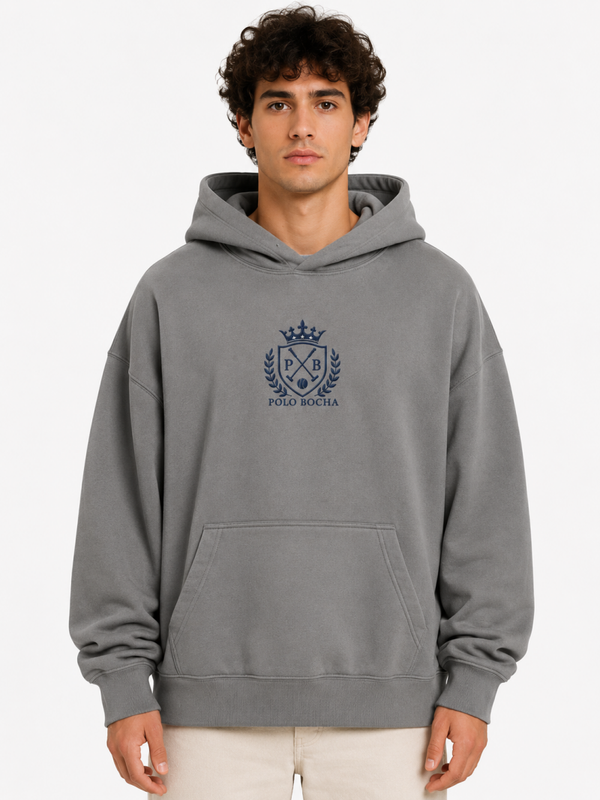 SUDADERA OVERSIZE UNISEX GRIS EQUESTRIAN TEAM P B