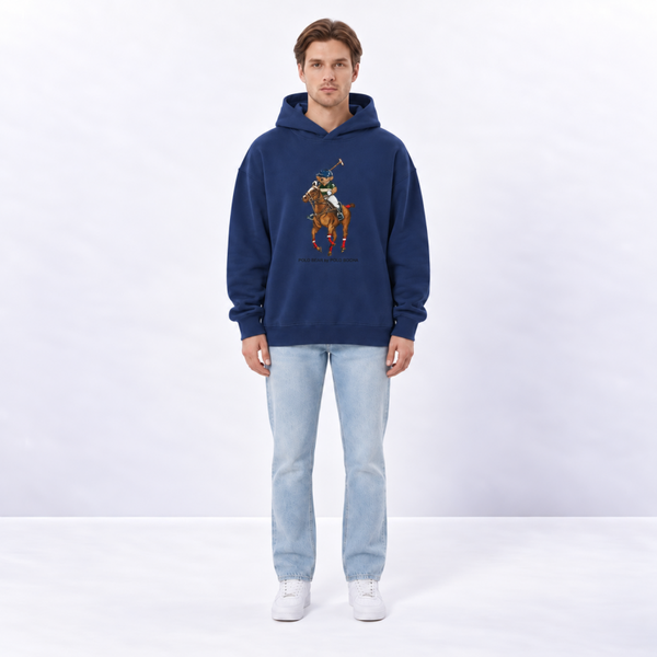 SUDADERA OVERSIZE UNISEX MARINO BEAR ON HORSE