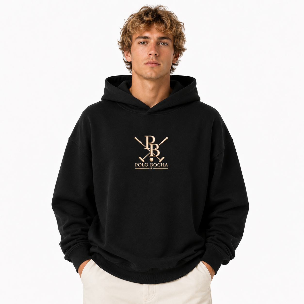 SUDADERA OVERSIZE UNISEX BLACK HORSE STICKS