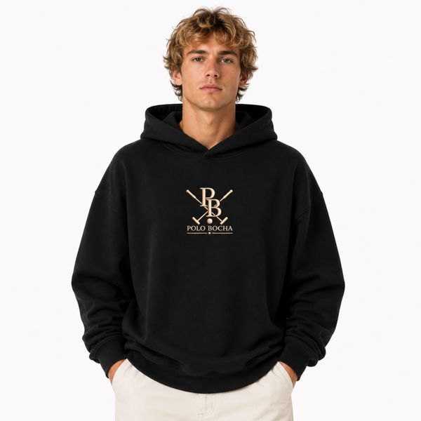 SUDADERA OVERSIZE UNISEX BLACK HORSE STICKS