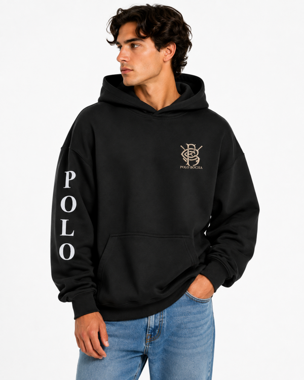 SUDADERA OVERSIZE UNISEX BLACK RIDER P B TEAM