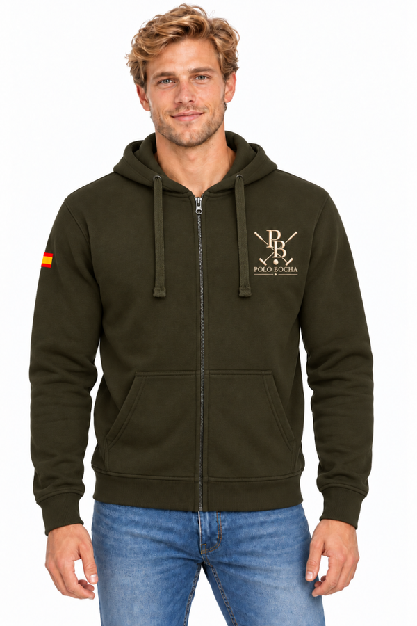 SUDADERA KHK CREMALLERA UNISEX SUDUSXAS136