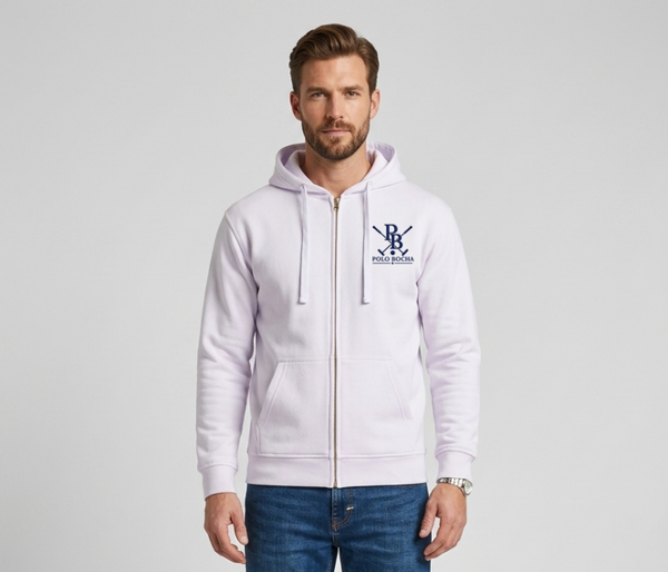 HOODIES BLANCA CABALLERO CREMALLERA UNISEX POLO X BOCHA