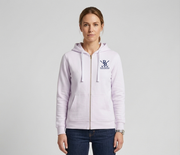 HOODIES BLANCA SEÑORA CREMALLERA UNISEX POLO X BOCHA