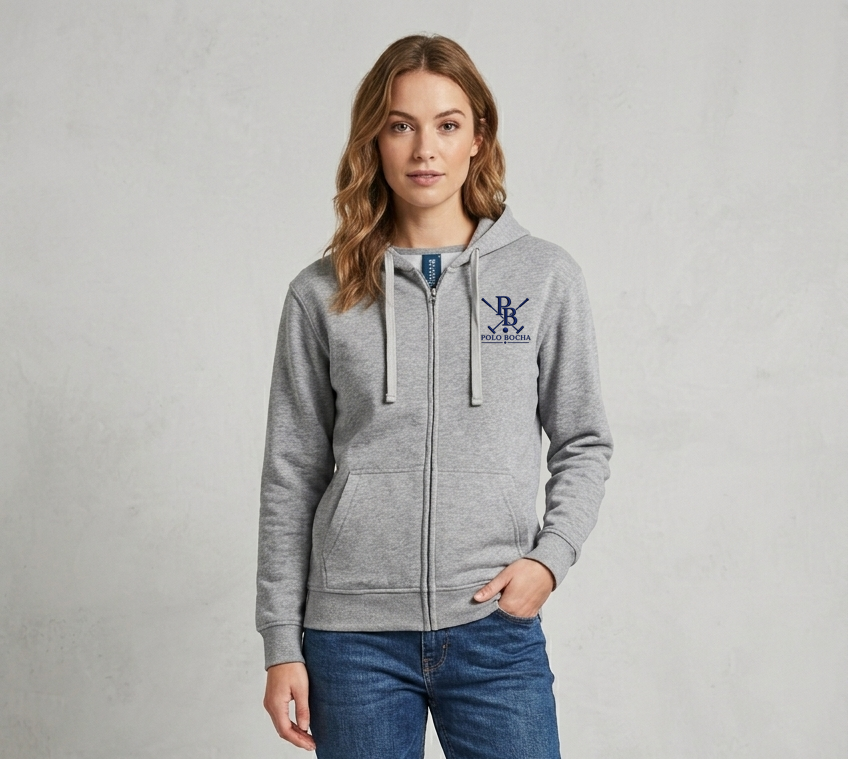 HOODIES GRISM SEÑORA CREMALLERA UNISEX POLO X BOCHA