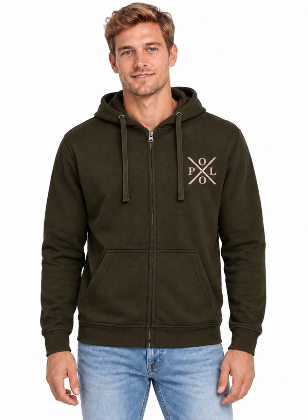 SUDUDADERA UNISEX CREMALLERA Y CAPUCHA SUDUSXKHK118