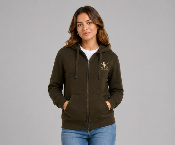 HOODIES KHAKI SEÑORA CREMALLERA UNISEX POLO X BOCHA