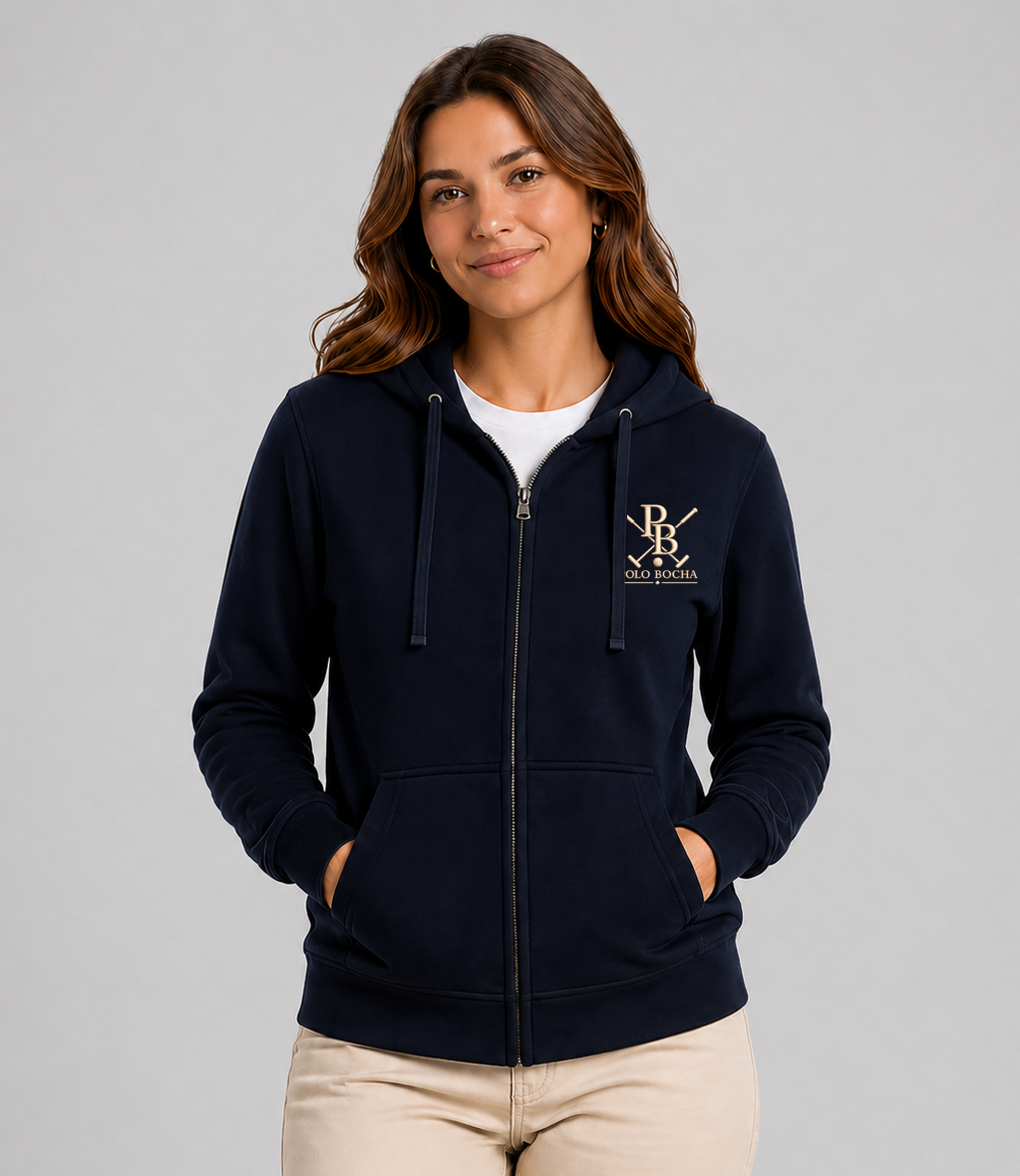 HOODIES MARINO SEÑORA CREMALLERA UNISEX POLO X BOCHA