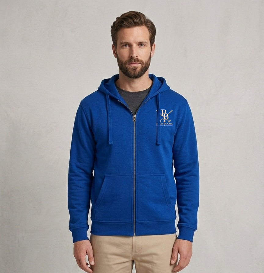 HOODIES BLUE CABALLERO CREMALLERA UNISEX POLO X BOCHA