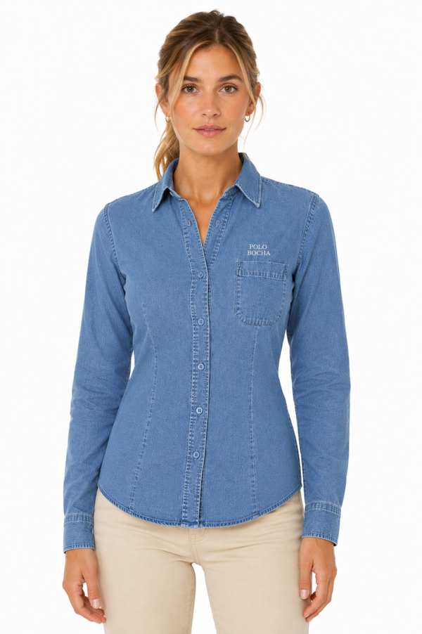 CAMISA MUJER VAQUERA CELESTE CAMTXMJNY