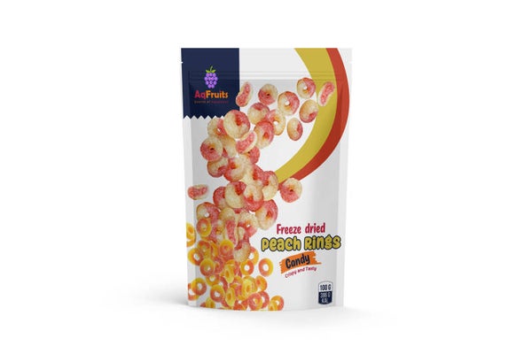AqFruits Freeze Dried Candy Peach Rings