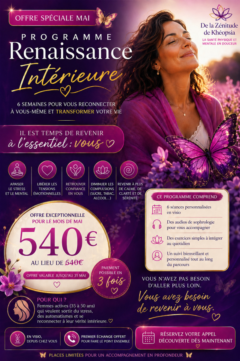 Renaissance Intérieure Tarif mai