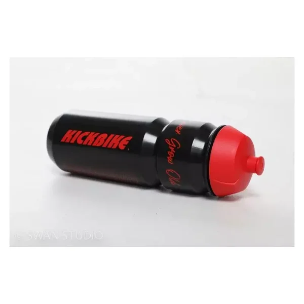 BOTTLE BLACK 750ML - Incl.houder Zwart voor KICKBIKE