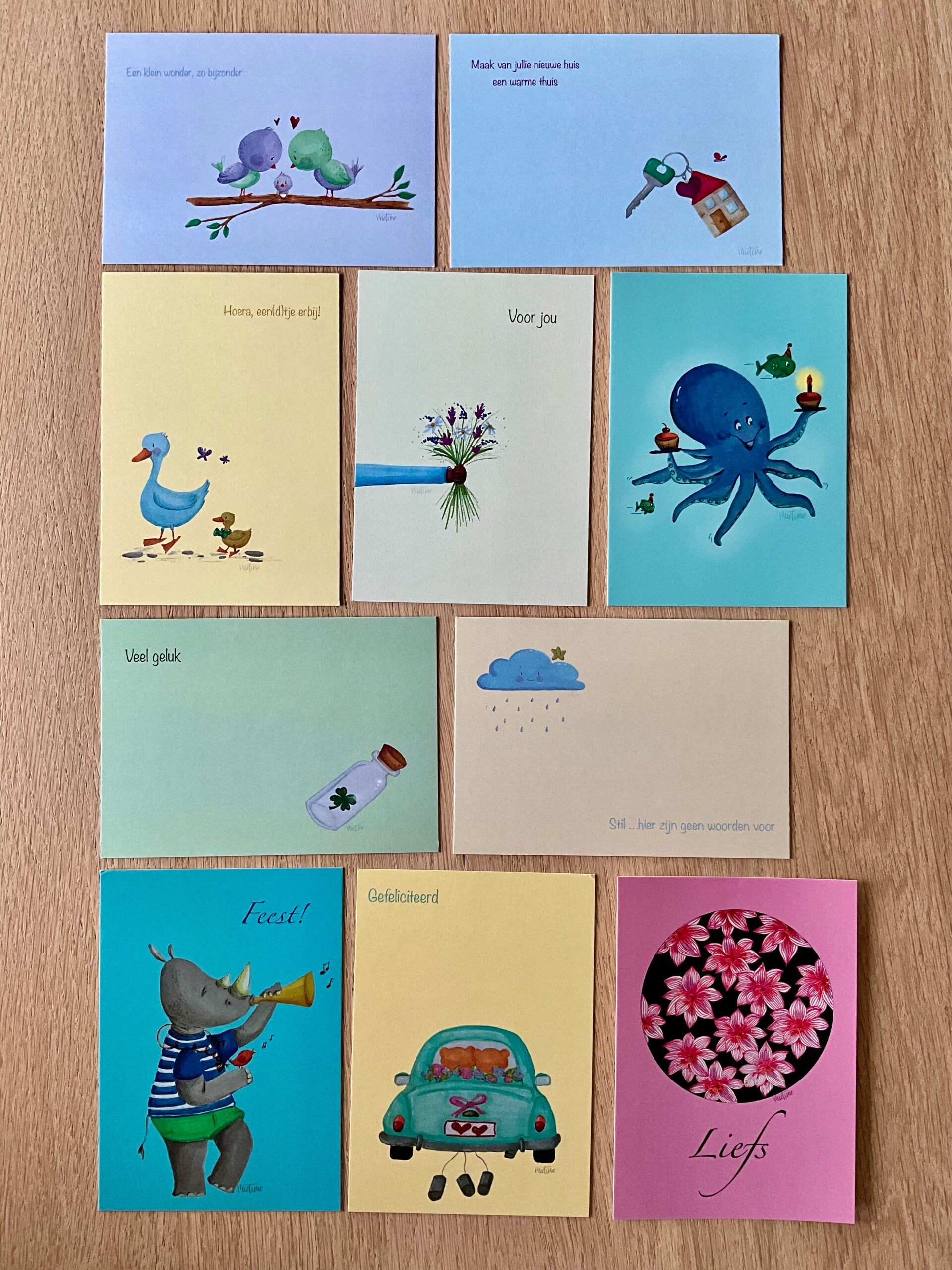Mix van 10 wenskaarten 2