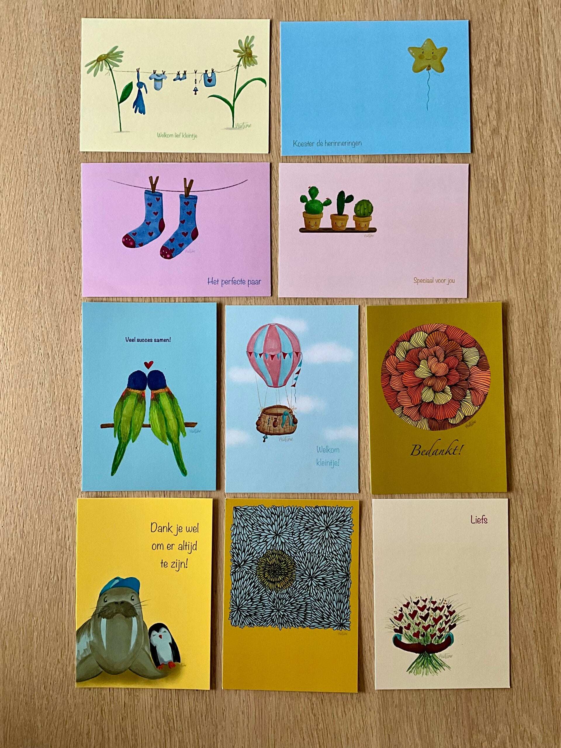 Mix van 10 wenskaarten 3