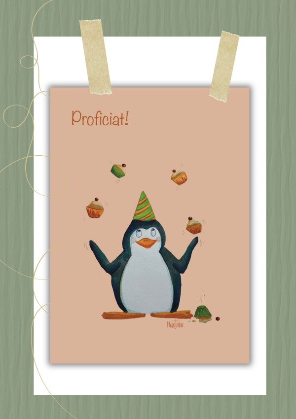 Pinguïn met cupcakes