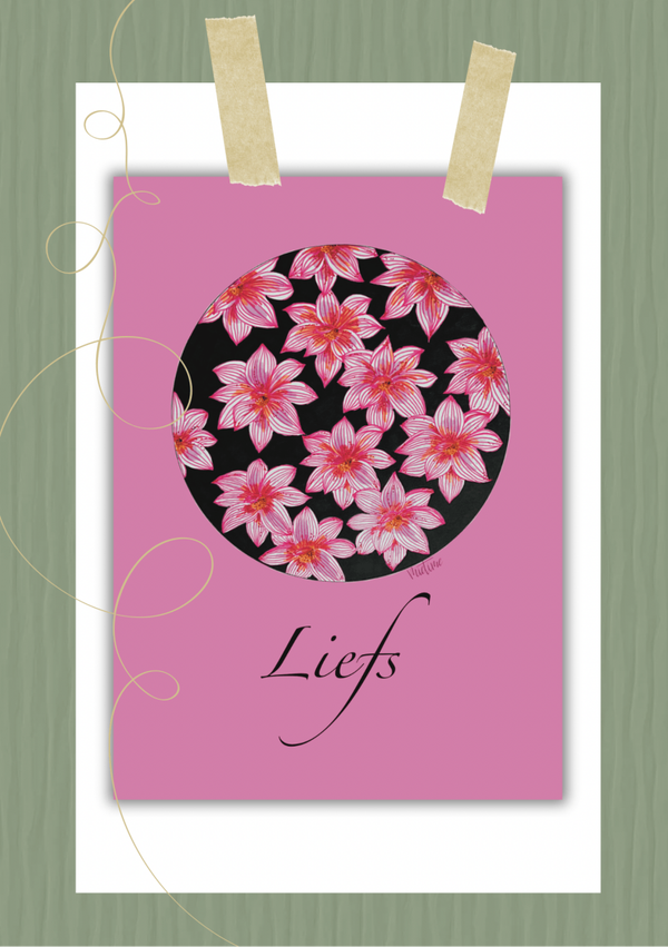 Liefs roze bloemen